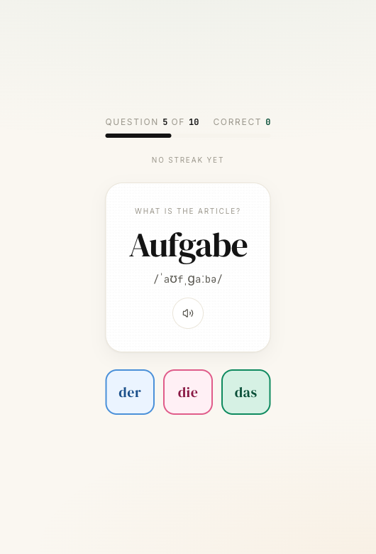 El juego de género der-die-das.